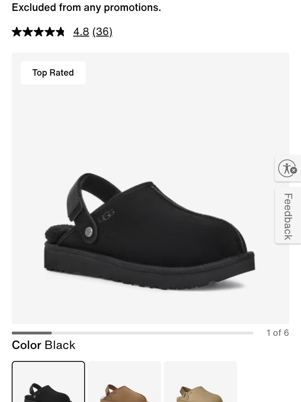 NEW Ugg Lanah Clog Slipper Womens 7